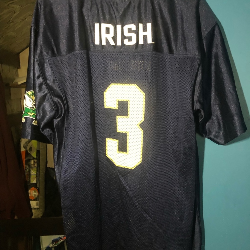 Blue medium Notre Dame #3 jersey